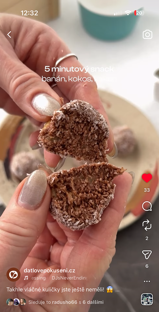 Náhled Instagram Reelu Datlové pokušení